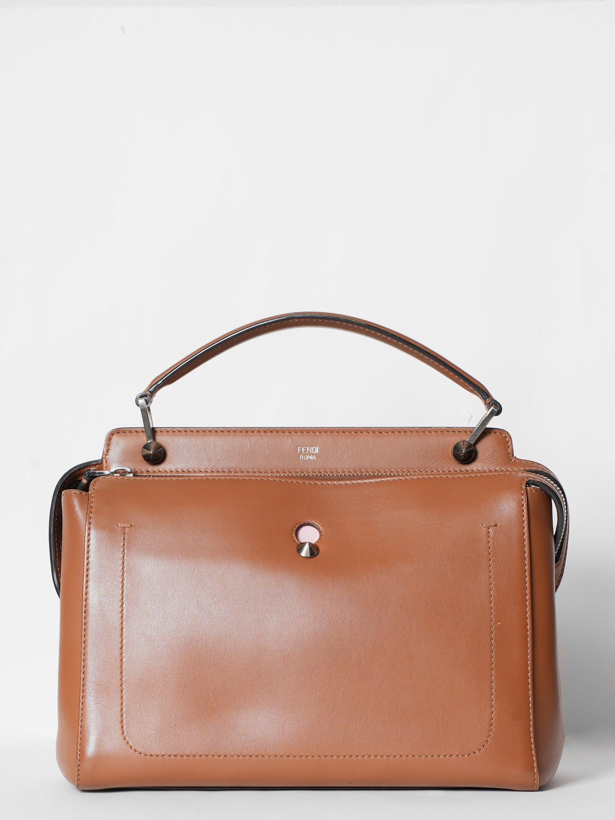 Fendi Tan Large Dotcom Satchel Rovelle Bags