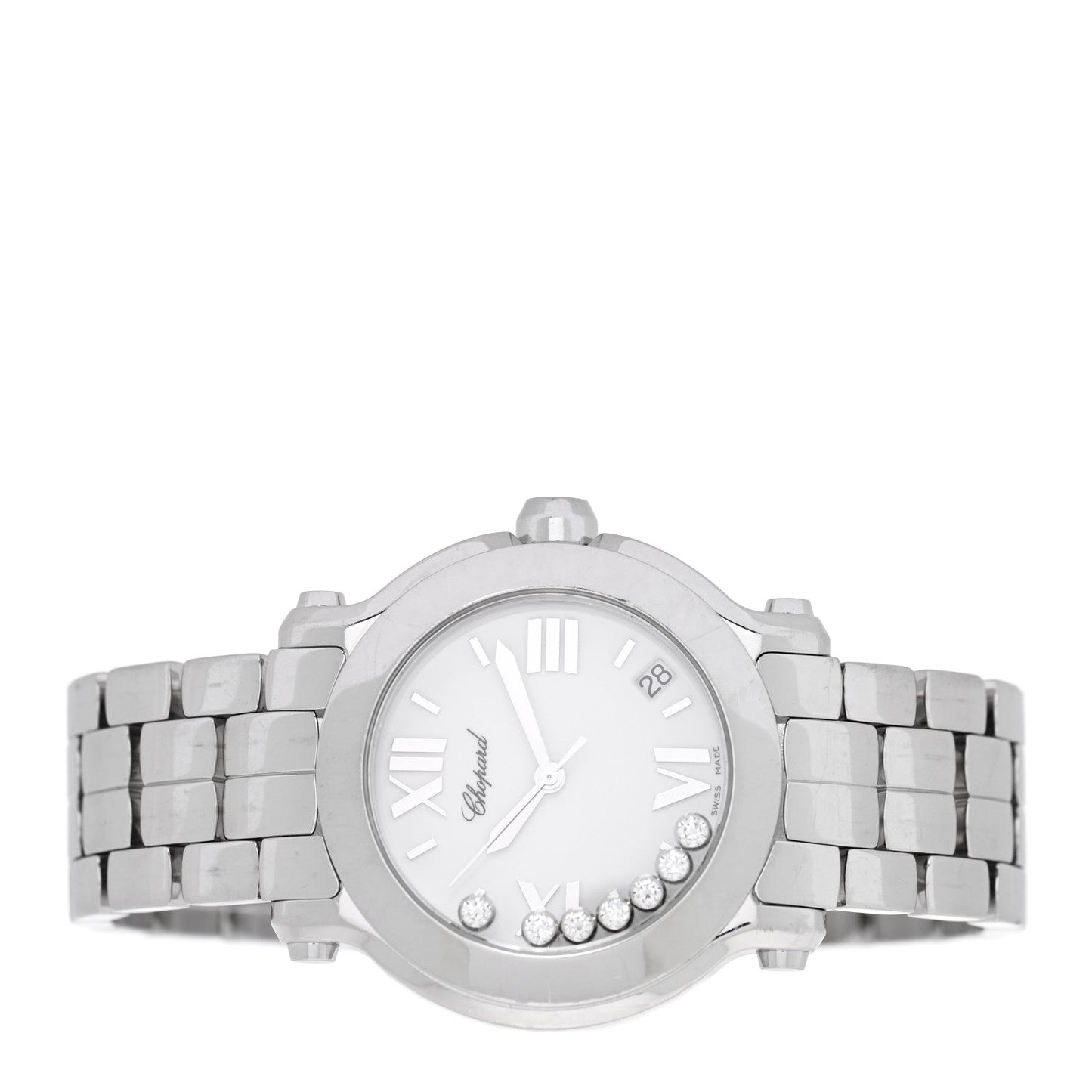 Stainless Steel 7 Diamond 36mm Happy Sport Quartz Watch