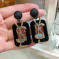 Small fragrant diamond pearl earrings