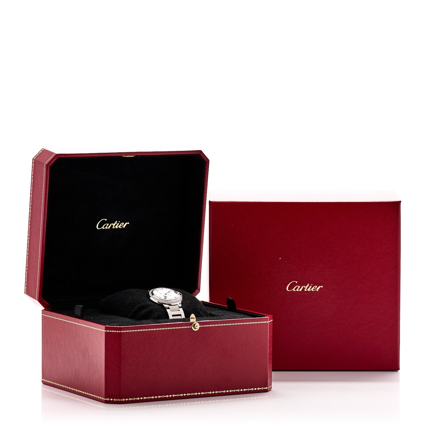 Stainless Steel Diamond Bezel 28mm Ballon Bleu De Cartier Quartz Watch
