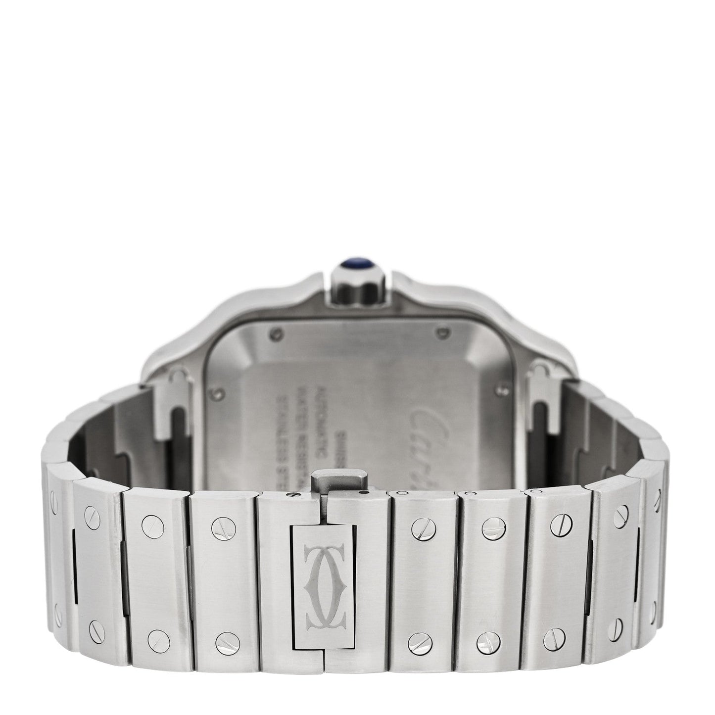Stainless Steel 39.8mm Santos De Cartier Automatic Watch Grey
