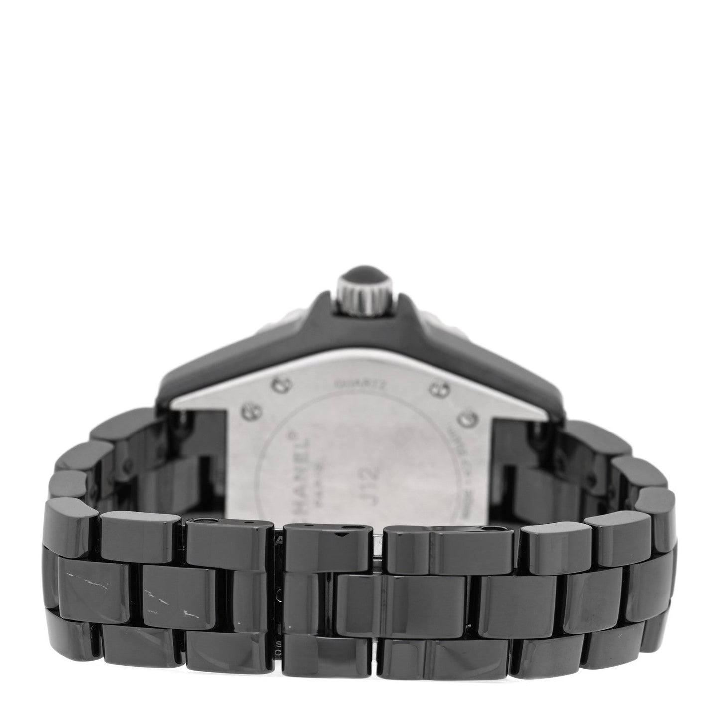 Stainless Steel Ceramic Ruby 33mm J12 Quartz Watch Black