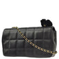 Chanel Black Lambskin Camellia Choco Bar Shoulder Bag Rovelle Bags