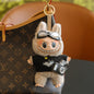 (Baby + clothes) Sitting party baby clothes plush vinyl face doll bag pendant girl gift