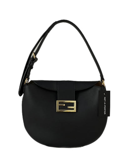 Fendi NEW 2021 Black Small Crescent Shoulder Bag Rovelle Bags