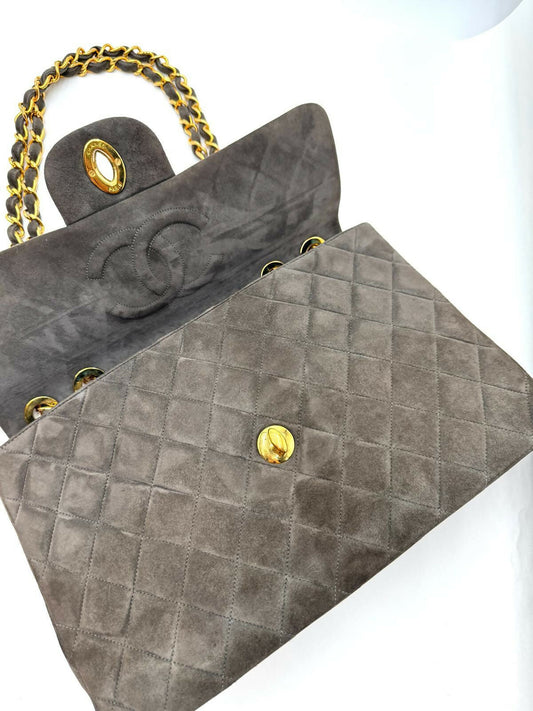 Chanel Series 3 Suede Maxi Flap Bag Rovelle Bags