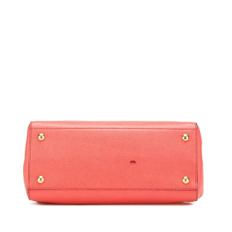 Fendi Luxury Leather Red Handbag Style 29 Rovelle Bags