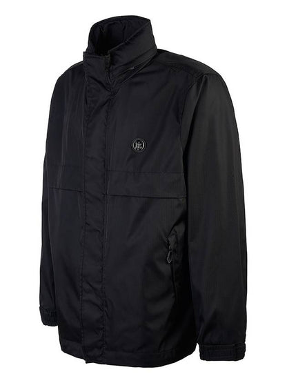 Luxury Burberry Packaway Monogram Windbreaker Black