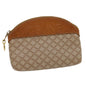 Luxury CELINE Macadam Canvas Pouch PVC Leather Beige 30369