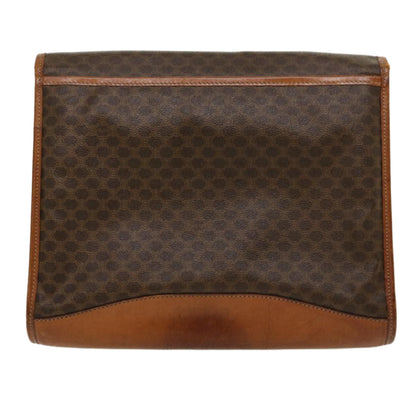Luxury CELINE Macadam Canvas Clutch Bag Brown 30906