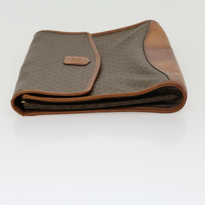 Luxury CELINE Macadam Canvas Clutch Bag Brown 30906