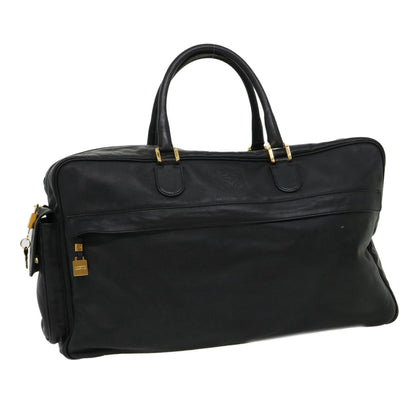 Luxury CELINE Boston Bag Leather Black 30966