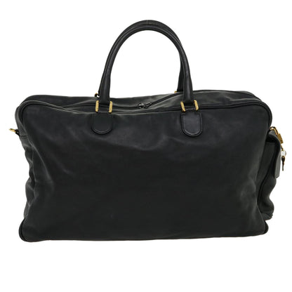 Luxury CELINE Boston Bag Leather Black 30966