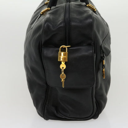 Luxury CELINE Boston Bag Leather Black 30966