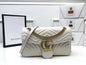 Gucci GG Marmont Matelass茅 Shoulder Bag White