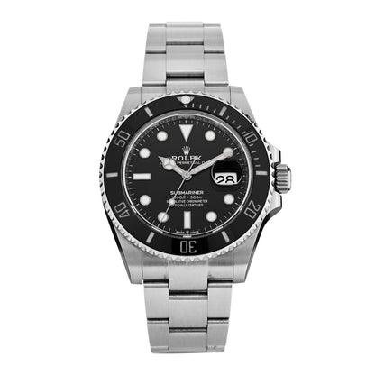Stainless Steel 41mm Oyster Perpetual Submariner Date Watch Black 126610LN