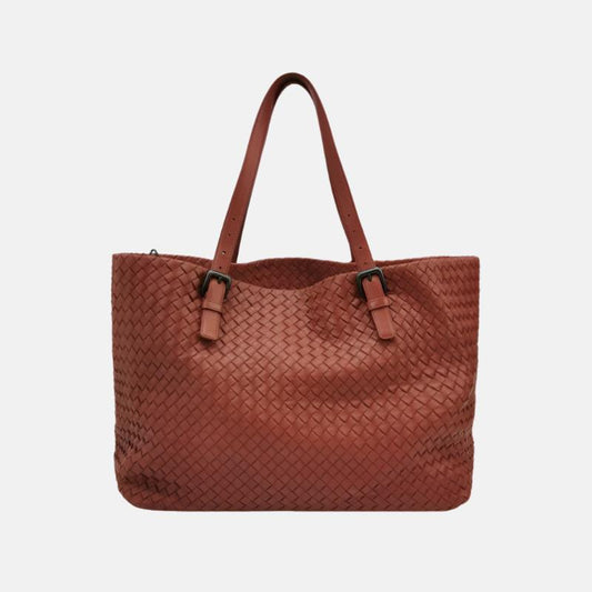 Bottega Veneta Cesta Tote Nappa Intrecciato Leather Brick Red 37cm