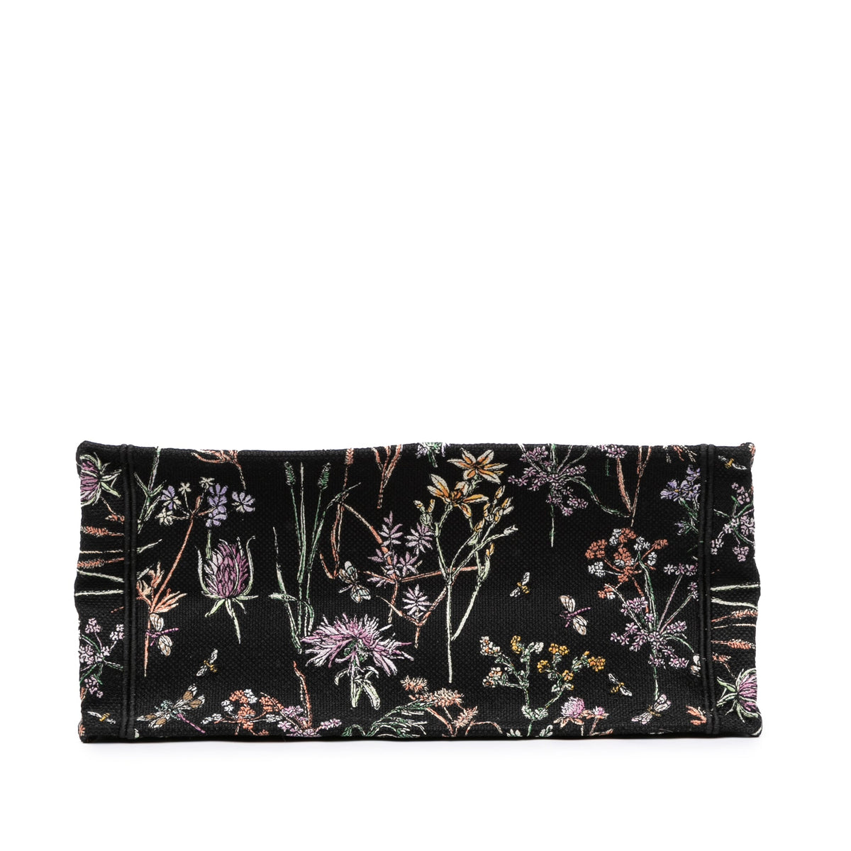 Black Dior Medium Embroidered Canvas Herbarium Book Tote Rovelle Bags
