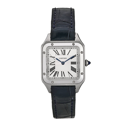 Stainless Steel Alligator 27.5mm Santos Dumont Quartz Watch