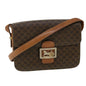 Luxury CELINE Macadam Canvas Shoulder Bag PVC Leather Brown 32152