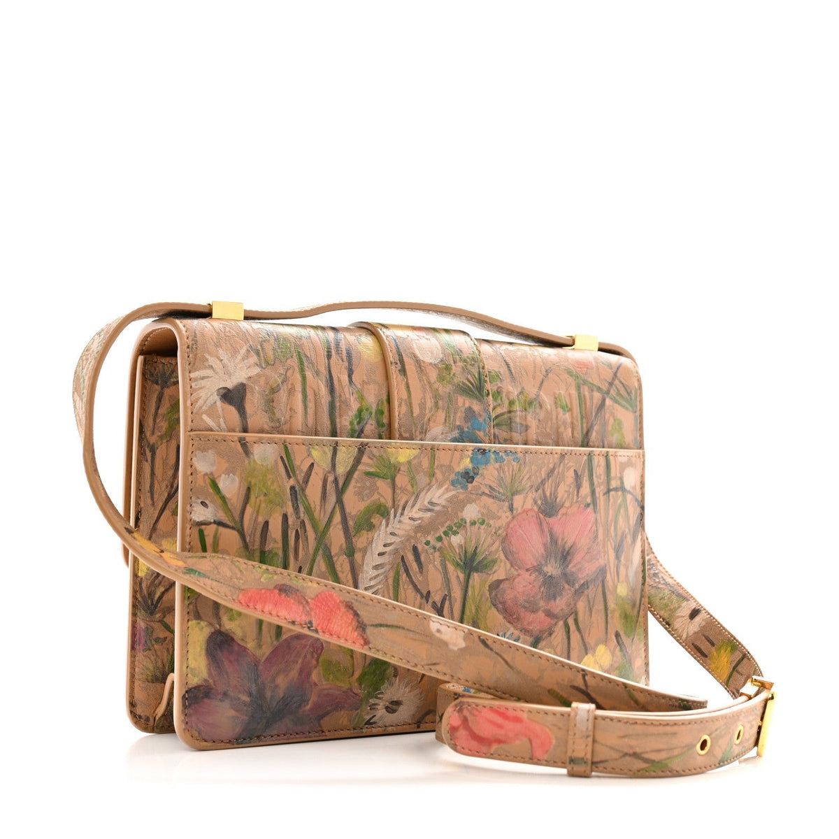 Christian Dior Calfskin Floral Printed 30 Montaigne Flap Bag Cuivre Multicolor Rovelle Bags