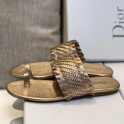 Dior Women silver-Coloured open toe slides