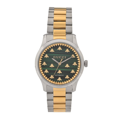 Stainless Steel Malachite 38mm G-Timeless Two Tone Bee Automatic Watch