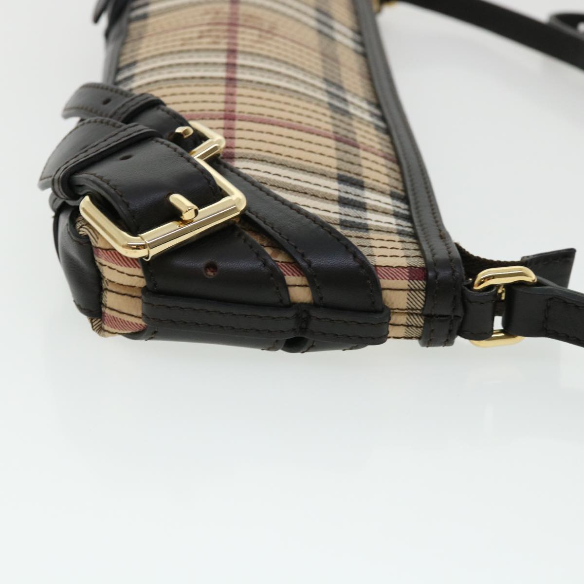 Burberry Nova Auth Leather Black Shoulder Bag