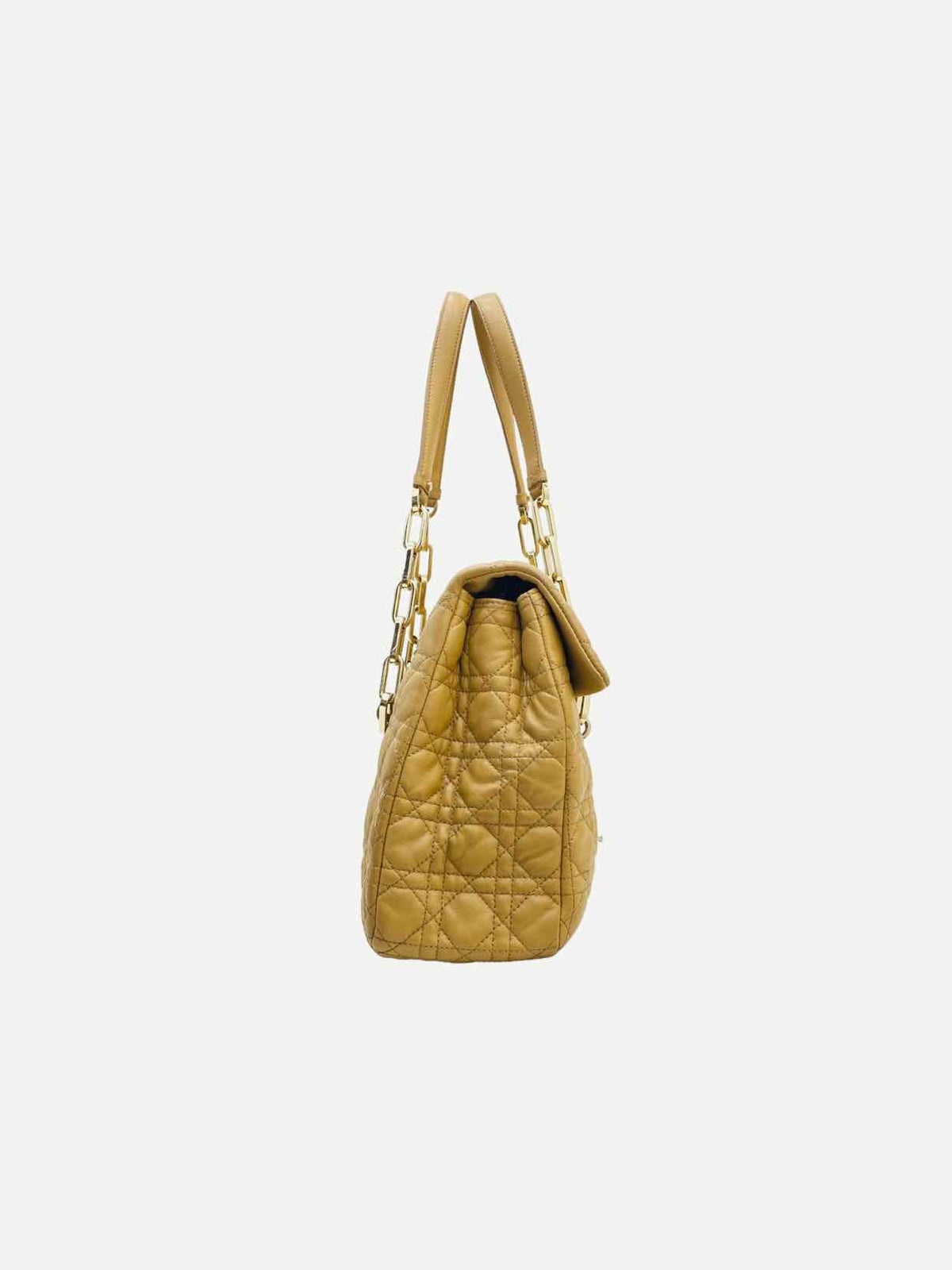 Dior Lock Flap Beige Cannage Satchel Rovelle Bags