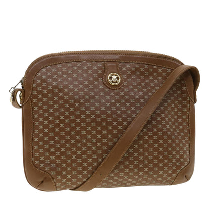 Luxury CELINE Shoulder Bag Leather Brown 33155