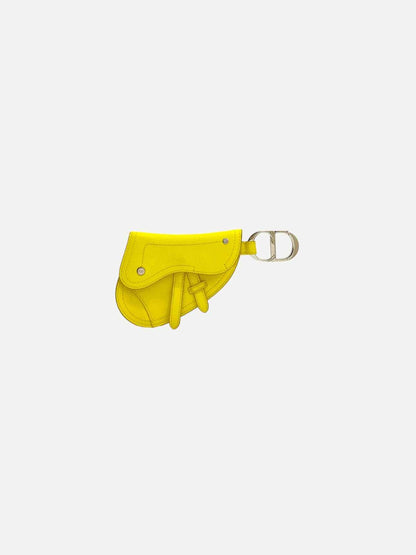 Dior Saddle Leather Crossbody Yellow Rovelle Bags