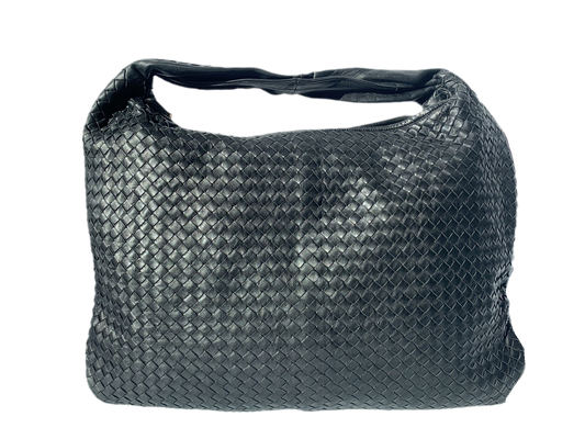 Bottega Veneta Intrecciato Hobo Bag Large Black Lambskin leather