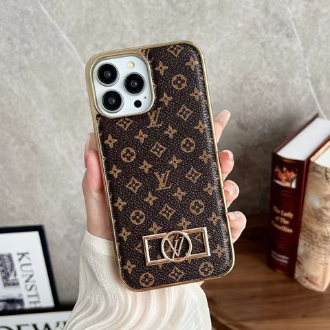Metal label electroplating mobile phone case for iphone