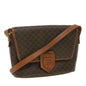 Luxury CELINE Macadam Canvas Shoulder Bag PVC Leather Brown 34058