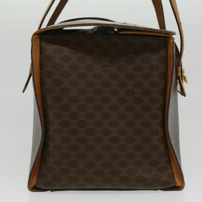 Luxury CELINE Macadam Canvas Hand Bag PVC Leather Brown 34655