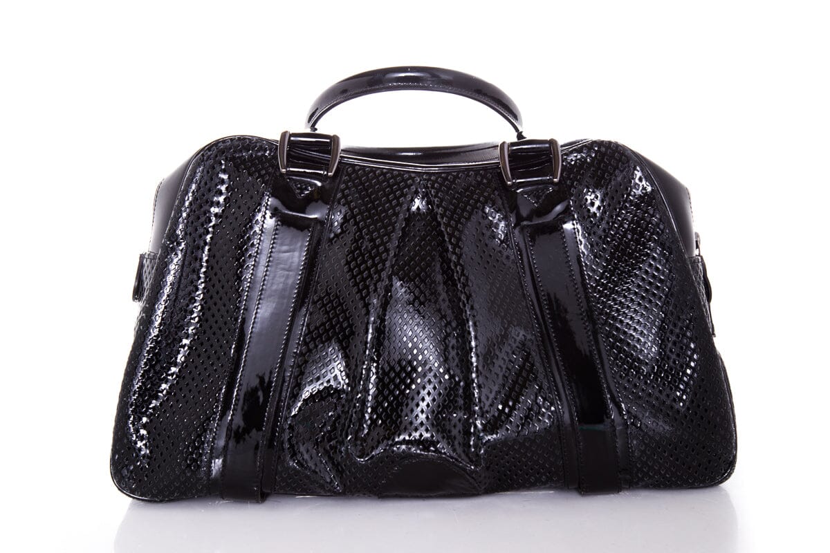 Burberry Brit KNIGHT Patent Black Handbag