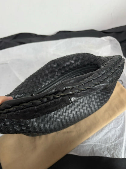 Bottega Veneta Veneta Intrecciato Hobo Bag Large Black Lambskin leather 48cm