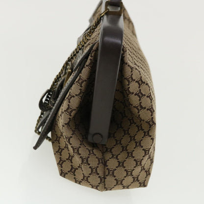 Luxury CELINE Paris Macadam Canvas Hand Bag Beige 35578
