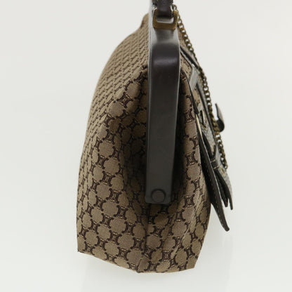 Luxury CELINE Paris Macadam Canvas Hand Bag Beige 35578