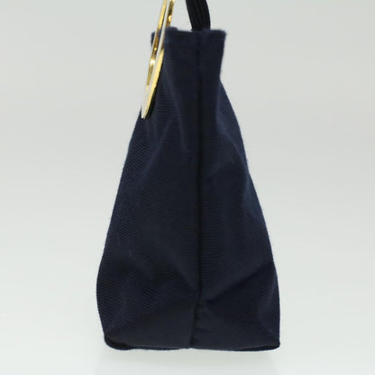 Luxury CELINE Logo Pouch Nylon Navy 36351