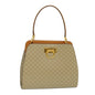 Luxury CELINE Macadam Canvas Hand Bag Beige 36663
