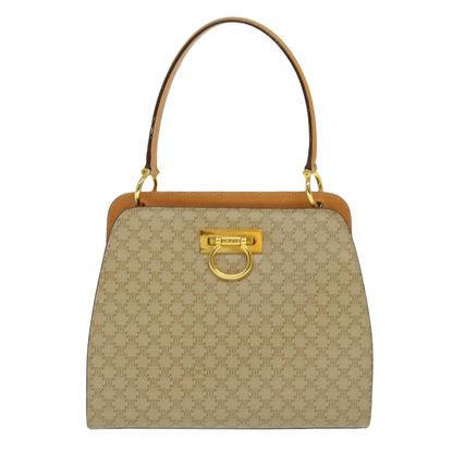 Luxury CELINE Macadam Canvas Hand Bag Beige 36663