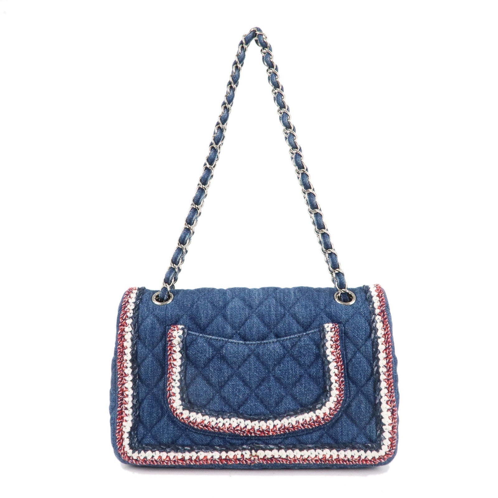 CHANEL Matelasse Leather Chain Shoulder Bag Blue A57698 Rovelle Bags
