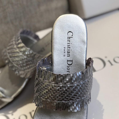 Dior Women silver-Coloured open toe slides