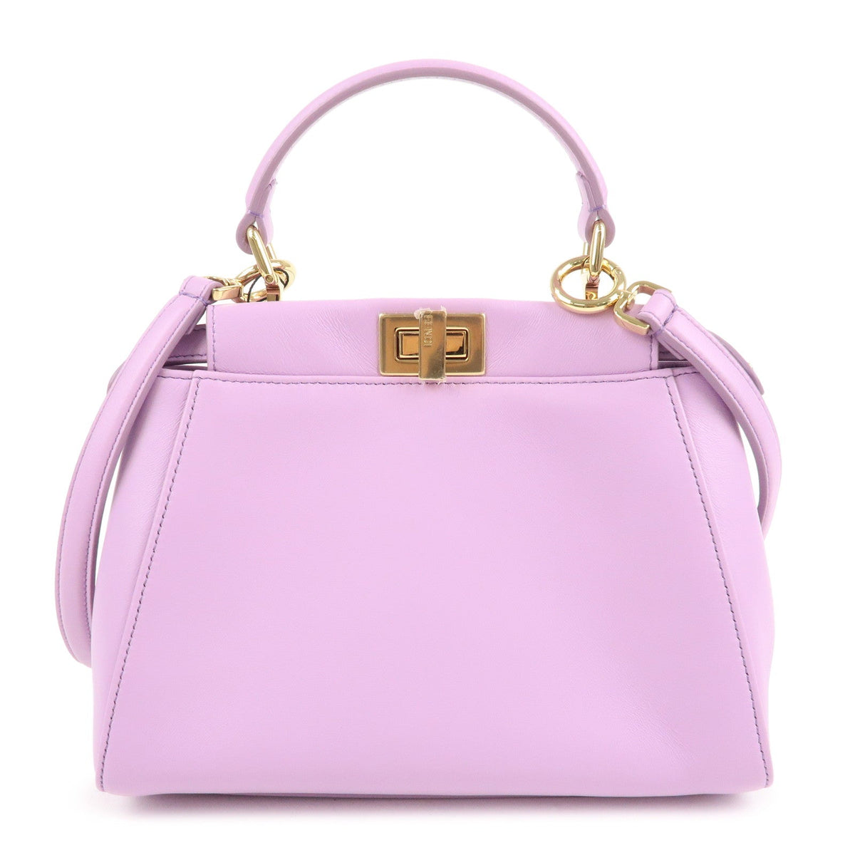 FENDI Mini Peekaboo Leather 2Way Mini Bag Purple 8BN244 Rovelle Bags