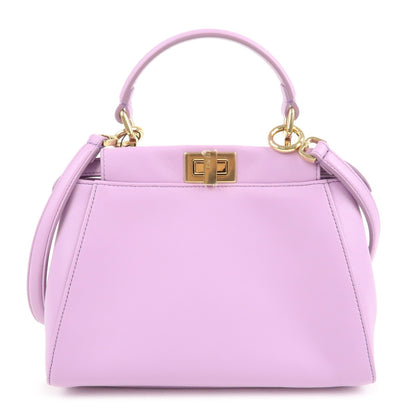 FENDI Mini Peekaboo Leather 2Way Mini Bag Purple 8BN244 Rovelle Bags