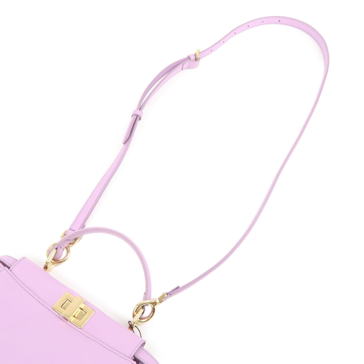 FENDI Mini Peekaboo Leather 2Way Mini Bag Purple 8BN244 Rovelle Bags