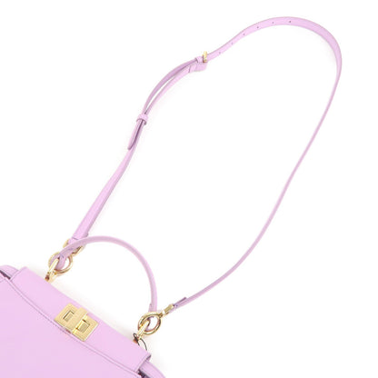 FENDI Mini Peekaboo Leather 2Way Mini Bag Purple 8BN244 Rovelle Bags