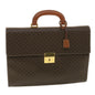 Luxury CELINE Macadam Canvas Hand Bag PVC Leather Brown 37308