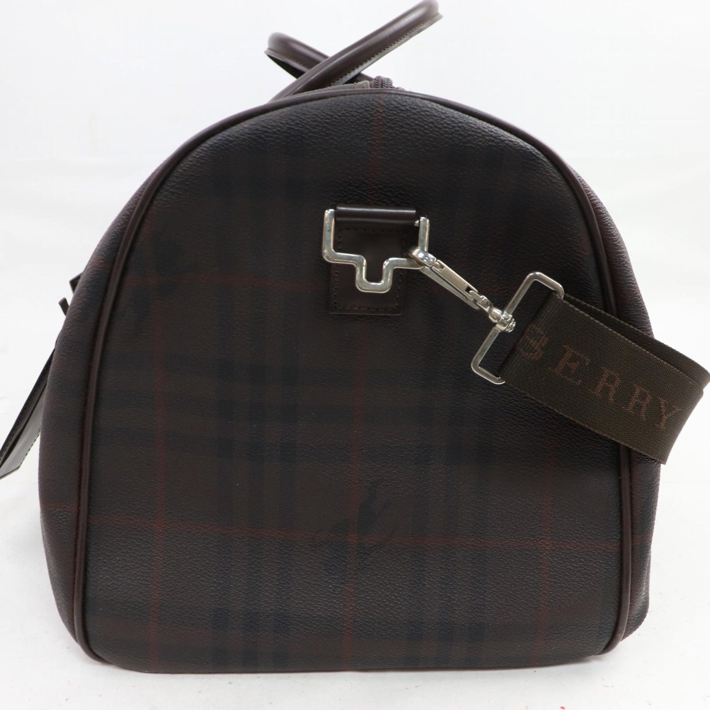 Burberry London Boston PVC Brown Handbag